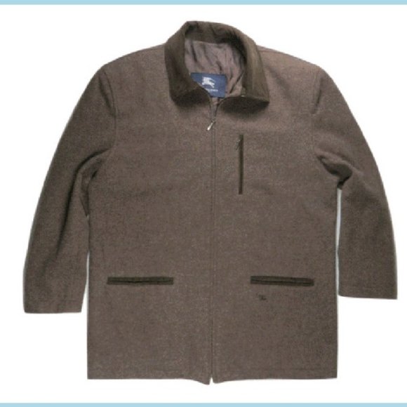 Burberry Mens Coat 6 L ? Short Jacket Nova Check Wool Tweed Fashion Vintage - Picture 2 of 12